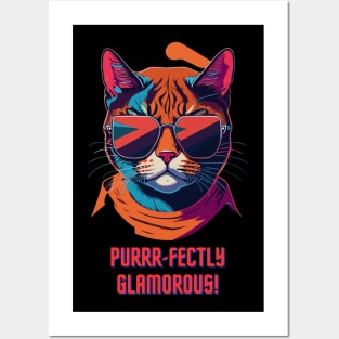 Purrr-fectly glamorous Posters and Art